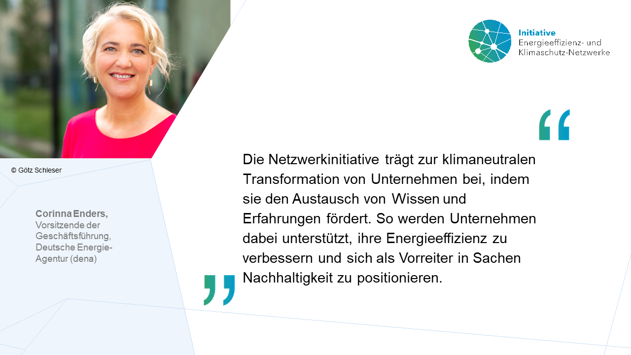 Zitat und Portraitfoto von Corinna Enders, dena