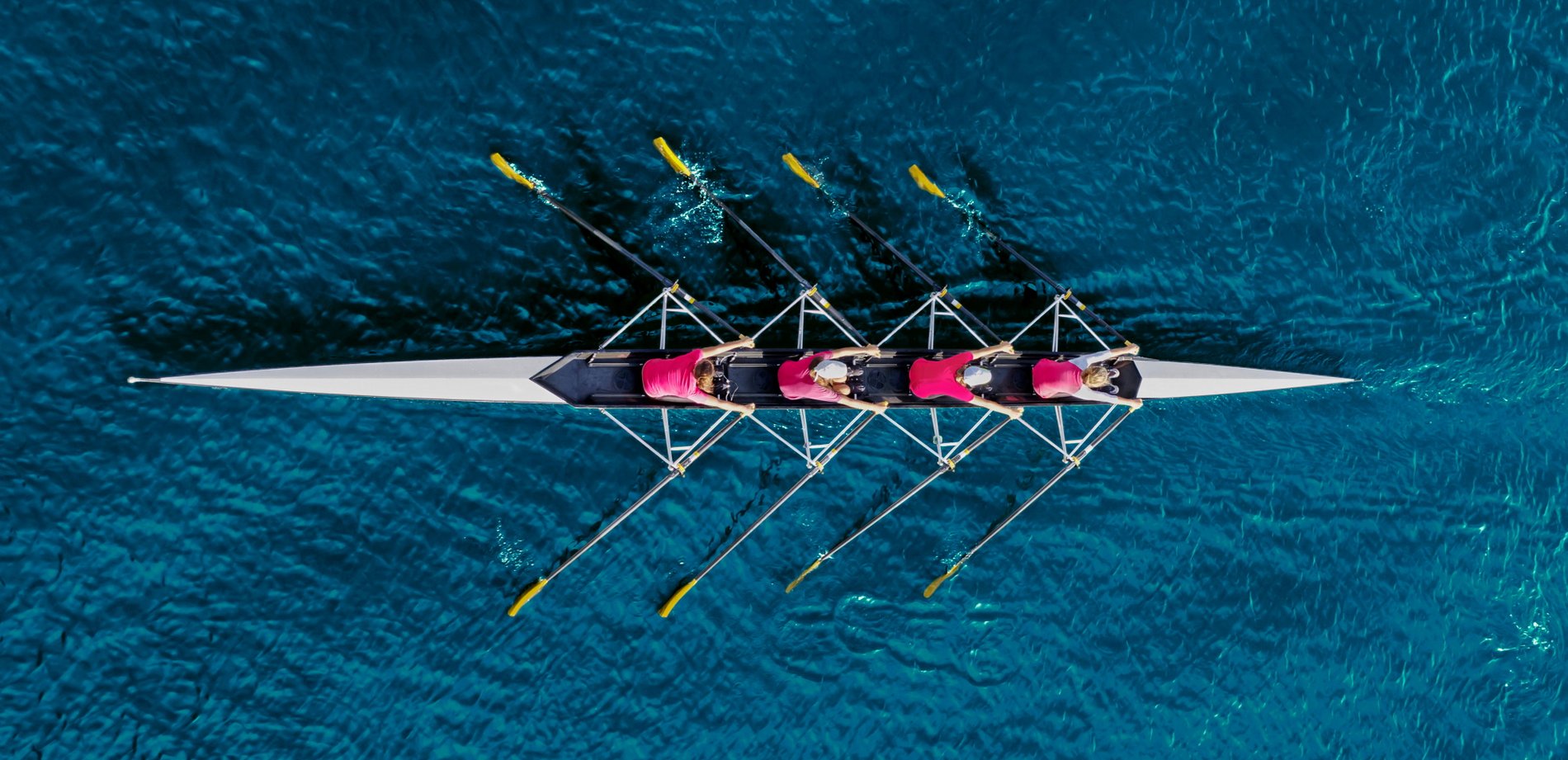 Ruderboot Vierer-Staffel